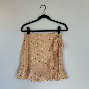Princess Polly Floral Tan Mini Skirt
